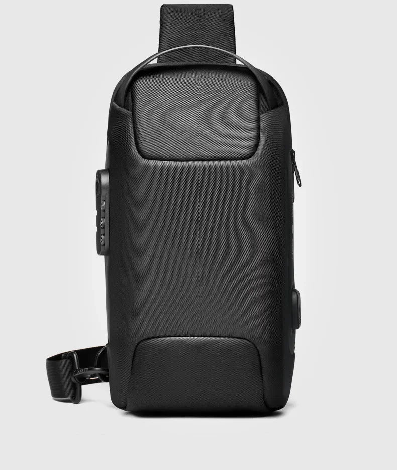 WEIXIER Shoulder Waterproof USB Men Cross bag Anti-Theft Travel Sling Chest Bag