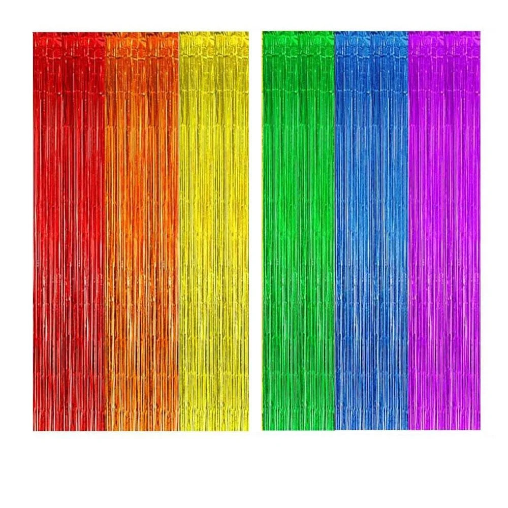 Party Backdrop Fringe Tinsel Curtain Adult Kids Birthday Party Wedding Decoration Baby Shower Graduation Favor Supplies