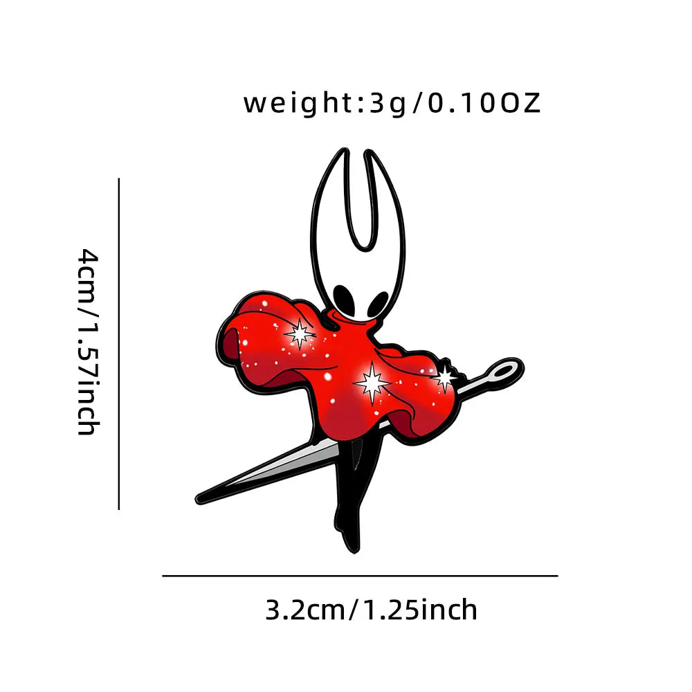 4pcs Hollow Knight Silksong Enamel Pin Set Cartoon Brooch Lapel Pins for Backpacks And Clothes Accessories Gift