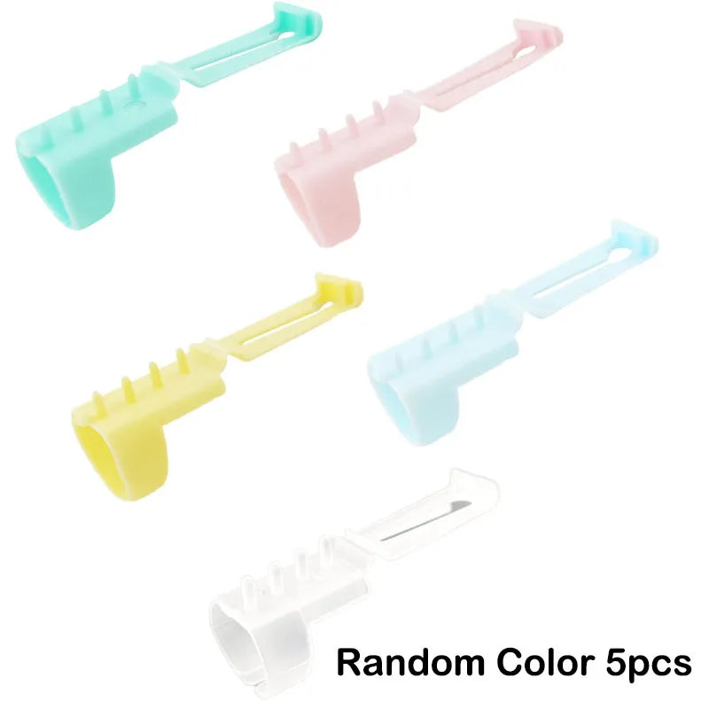 Yarn Guide Ring Adjustable Plastic Crochet Tension Ring DIY Handmade Wool Sweater Knitting Tool Thread Finger Splitter
