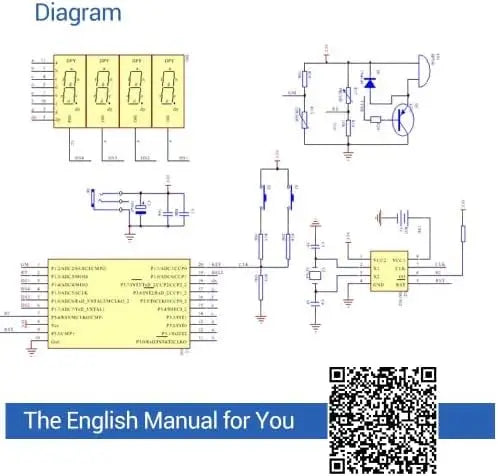 TJ-56-428 4-Digit Digital DIY Clock Kit with Acrylic Shell Alarm Clock Soldering Practice Electronics Learning Kit