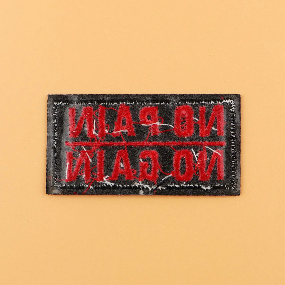 NO PAIN Iron On Patch Clothes Patch For Clothing Quote Embroidered Patch Garment Apparel Accessories Sewing Stickers