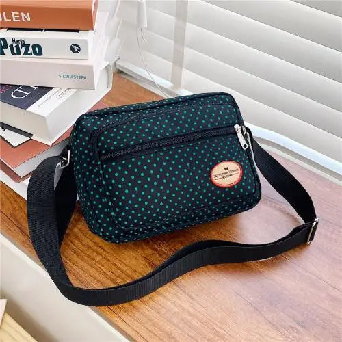 Large Capacity Female Nylon Flower ColorCloth Bag, Single Shoulder Crossbody Bag