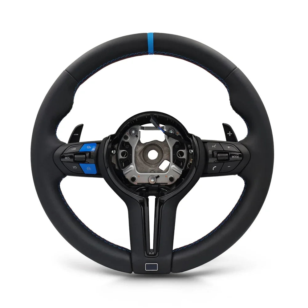 M Sport For BMW Red Blue M1 M2 Button Leather Steering Wheel F07 F10 F11 F12 F20 F21 F22 F25 F26 F30 F32 F36 F80 F82 M3 F80 F82