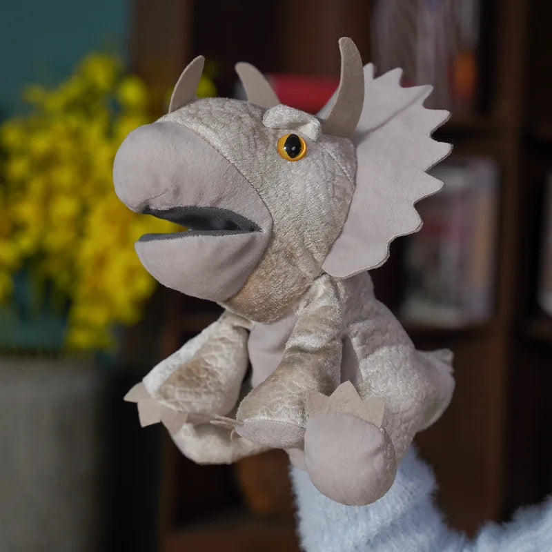 Cute Dinosaur Children's Finger Dolls Can Move And Open Their Mouths Hand Puppets Telling Learning Funny Accompany Toy Gift