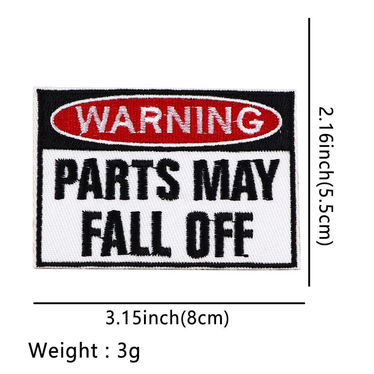 Warning Signs Patch NOTICE Iron On Patches For Clothing Stickers Quotes Embroidered Patches On Clothes DIY Clothes Stripesigns