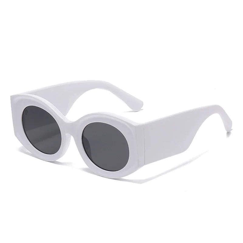 JNPCXI Fashion Oversized Oval Women Sunglasses Retro Jelly Color Orange Leopard Shades UV400 Men Gradient Sun Glasses