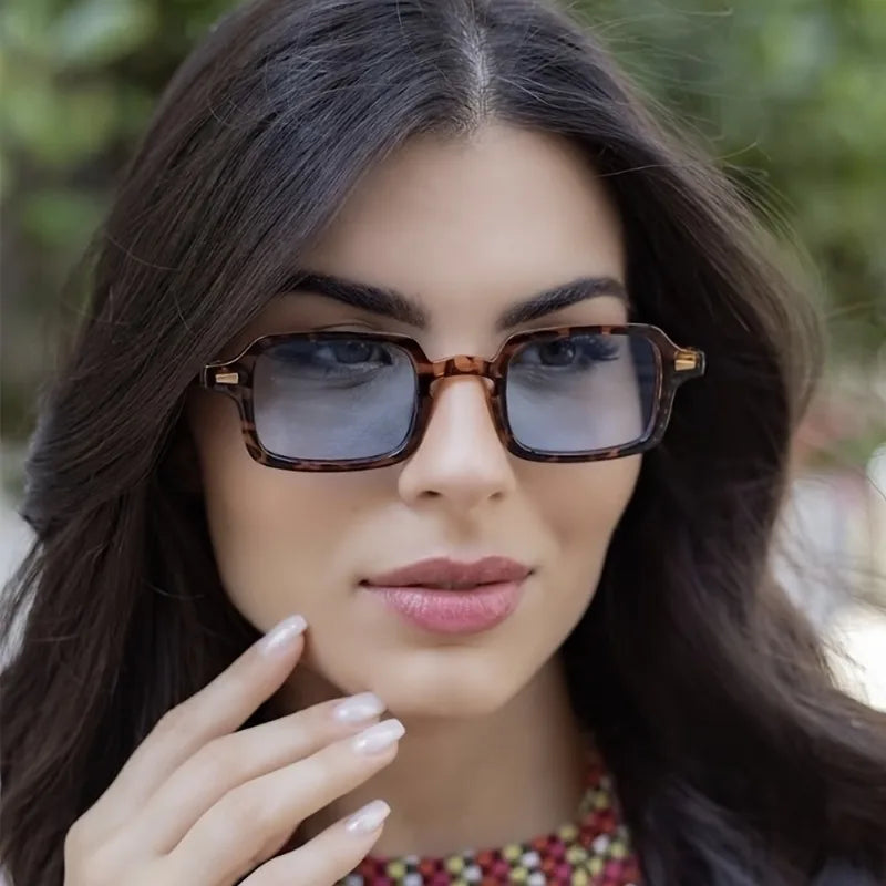 Fashion Small Square Sunglasses Men Women Colorful Frame Sun Glasses Female Oculos Y2K Retro Gradient Hip Hop Shades UV400 
