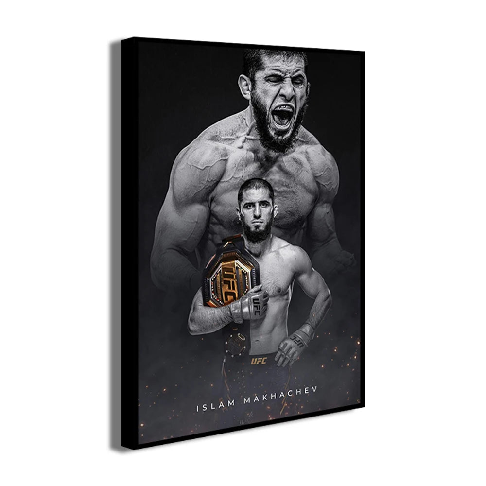 Chimaev Borz MMA Fight Champs Star Canva Wall Art Print Room Decorative Painting