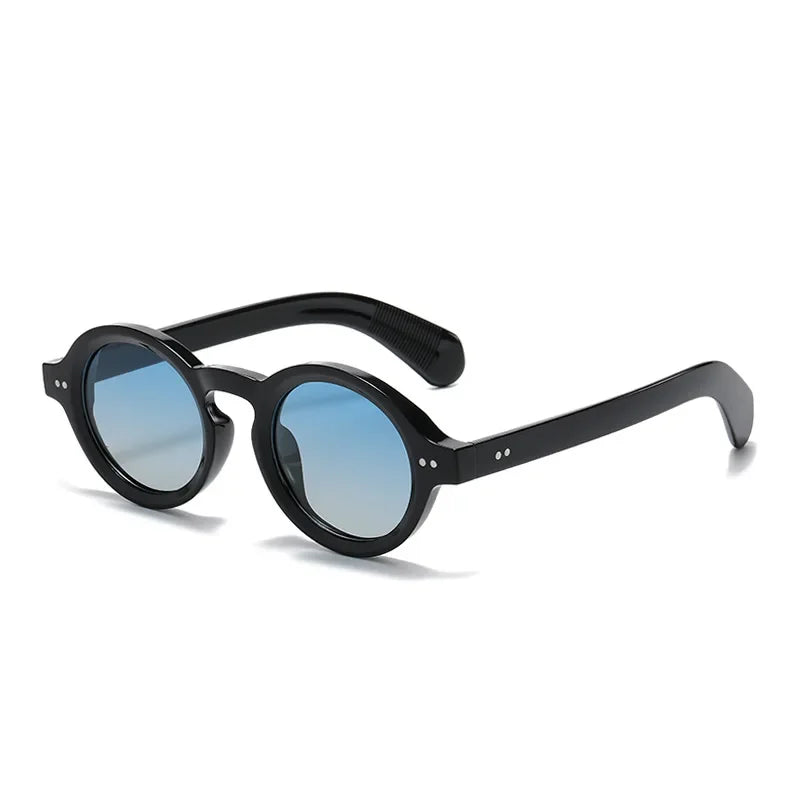 JNPCXI Retro Round Women Sunglasses Fashion Rivets Decoration Men Punk Polarized Lens Shades UV400 Sun Glasses