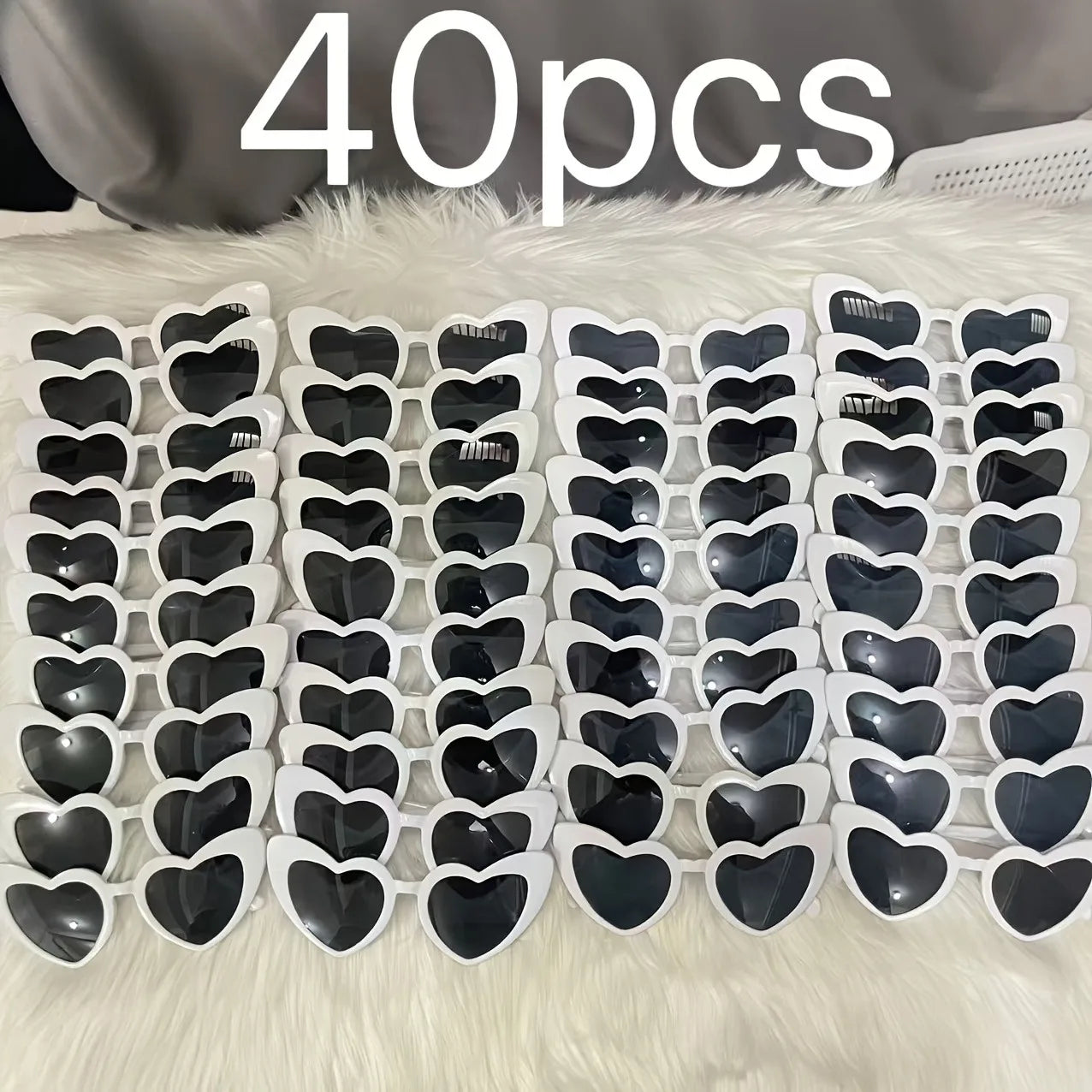 40pcs Heart shaped Glasses Wedding Party Birthday Gift Birthday Gift Bachelor Party Party Supplies Halloween Christmas Gift