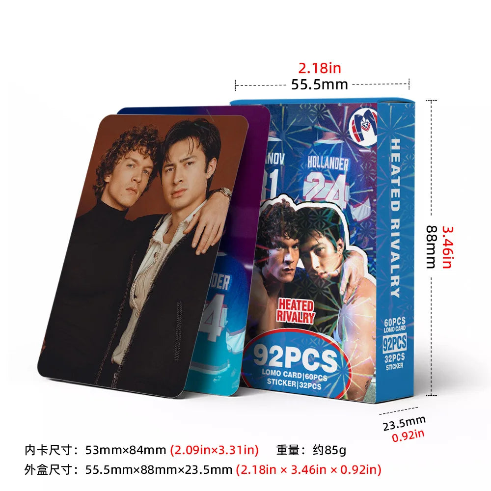 92PCS TV Show Heated Rivalry Collectible Photocards Set Featuring Shane Hollander And Ilya Razanov Lomo Card Stickers Fans Gift