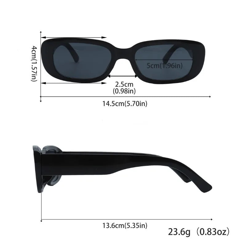 6pcs Retro Square Fashion Glasses - Unisex Green Tinted Fashion Shades for Everyday, Travel & Outdoor Activities