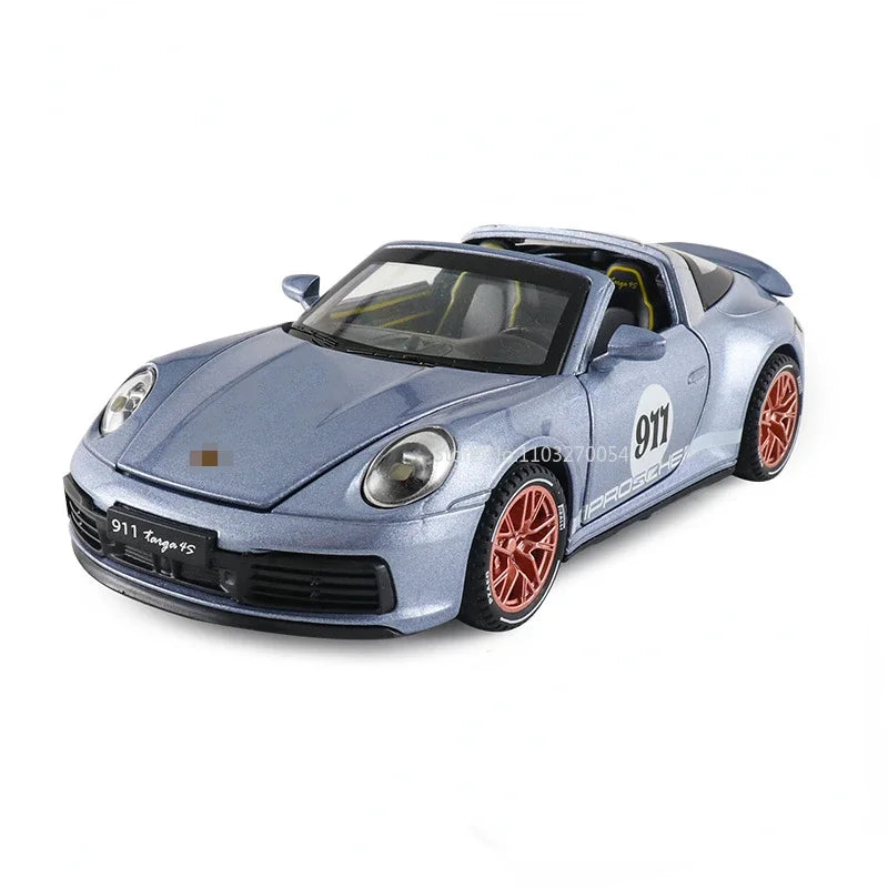 1:32 911 Targa 4S Cayenne Diecasts Model Alloy Boys Toys Miniature Supercar 4 Door Opened Vehicle Collectibles for Kid Toy Gifts