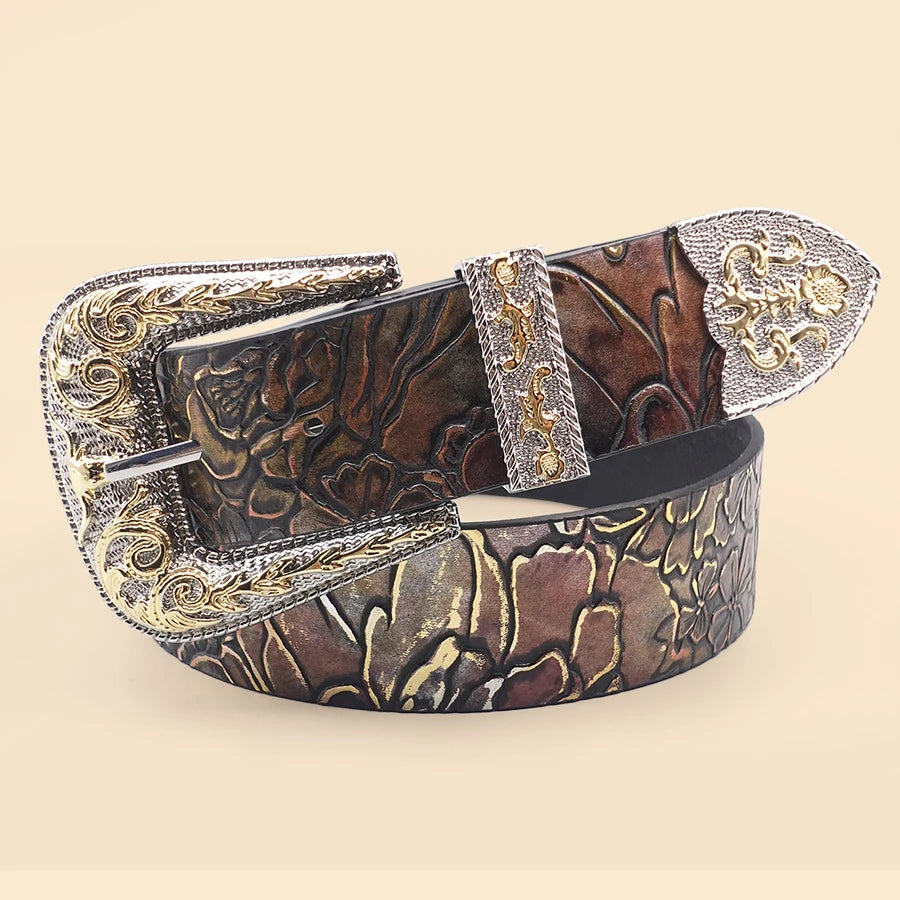 White & Black Smooth Edge Women's Belt - Minimalist Solid Color Waistband with Gold Engraving & Alloy Buckle for Office/Dates