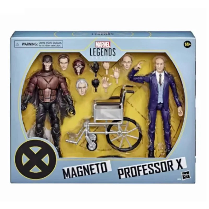 Original Hasbro Marvel Legends Series Magneto & Professor X Anime Figure Toy Collection Gift