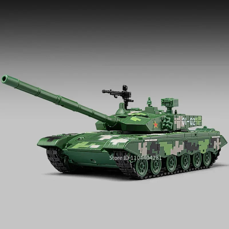 1:40 HQ-9 Anti-aircraft Missiles T99A Alloy Model Car Toys Diecast Military Vehice Doors Opened Rubber Tire Children's Toy Gift