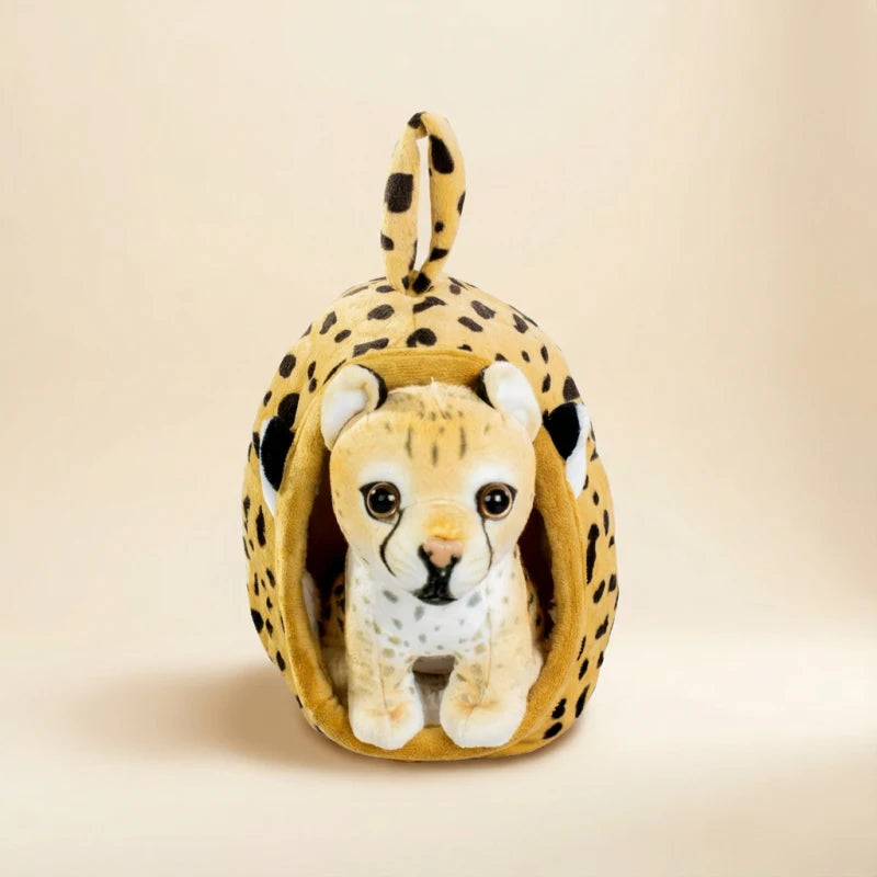 1Pc 18CM Lovely Animal Nest Plush Toy Simulation Tiger Leopard Husky Lion Giraffe Shiba Inu Dolls Kawaii Home Decoration Gift