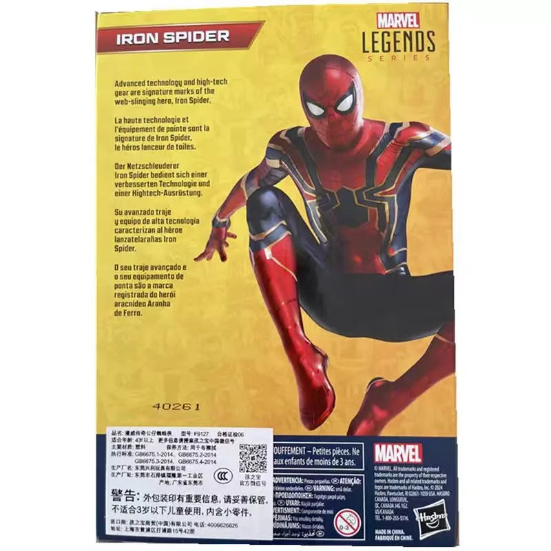 Original Hasbro Marvel Legends Series Iron Spider Anime Figure Toys Collection Gifts