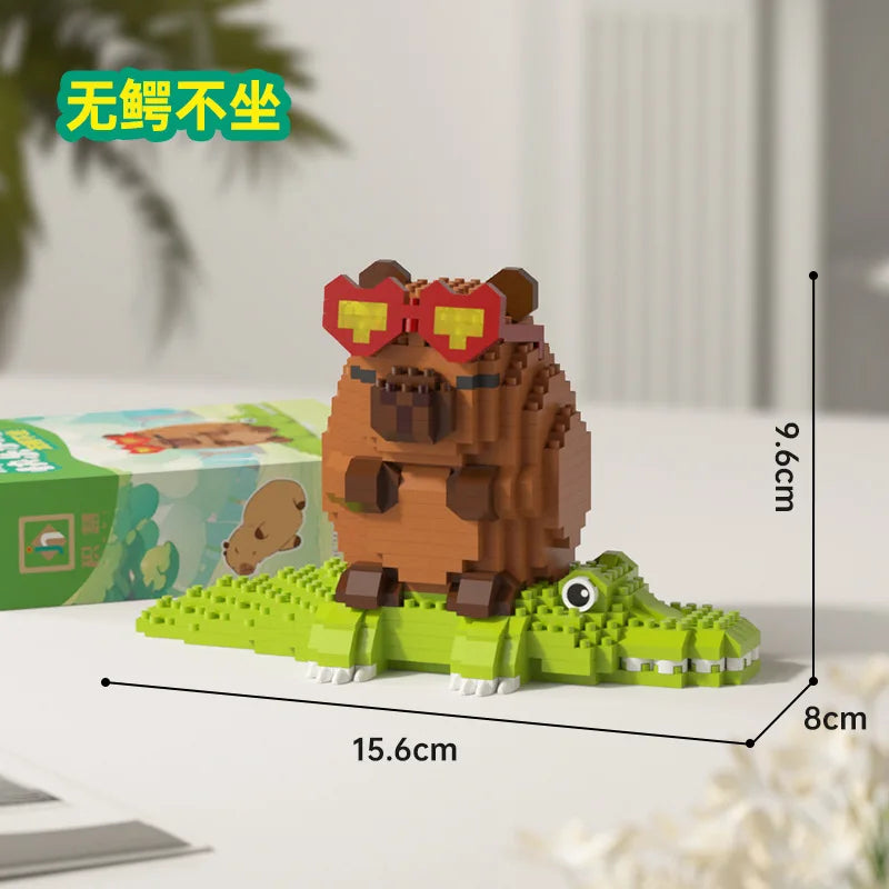 Happy Capybara Building Blocks Educational STEM Kid Toys Creative Assembly Model