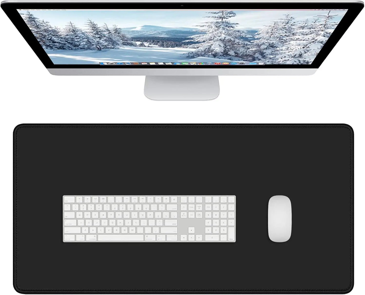 Large Mouse Pad, Mouse Mat with Stitched Edges, Full Size Keyboard Pad with Non-Slip Base, XXL Computer Desk Mats for Office