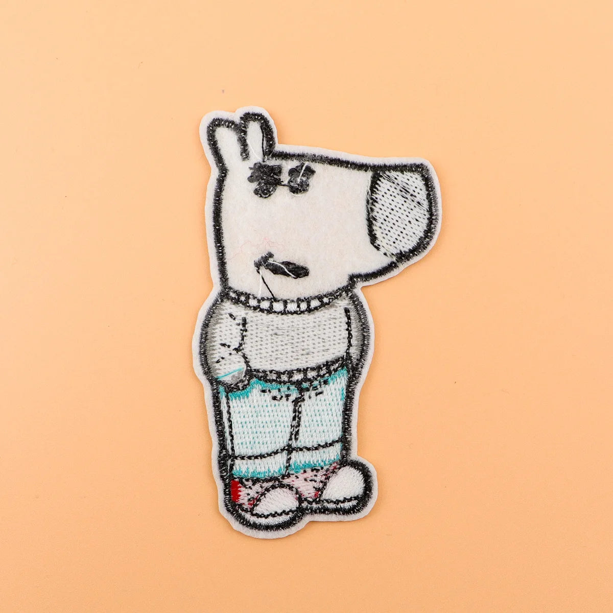 Cool Dog Embroidery Patch Funny Animal Iron On Patches For Clothing Thermoadhesive Patches On Clothes DIY Sew Badges