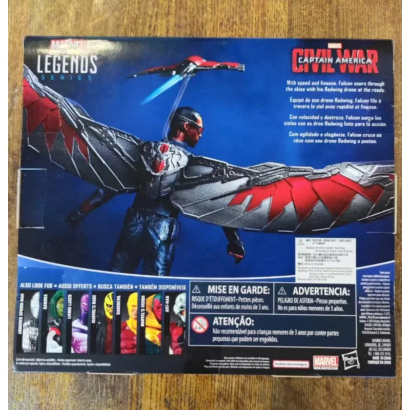 Original Hasbro Marvel Legends Series Captain America MARVEL'S FALCON Anime Figure Toys Collection Ornaments