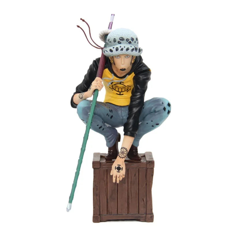 8.3" One Piece Oka Shichibukai Trafalgar D Water Law Squat Posture Anime Figure
