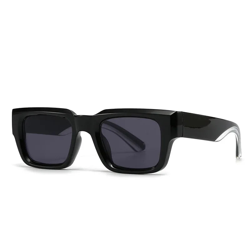 JNPCXI Square Sunglasses Men Punk Wide Legs Eyewear Gradient Green Gray Shades Luxurious Brand Designer Women Sun Glasses