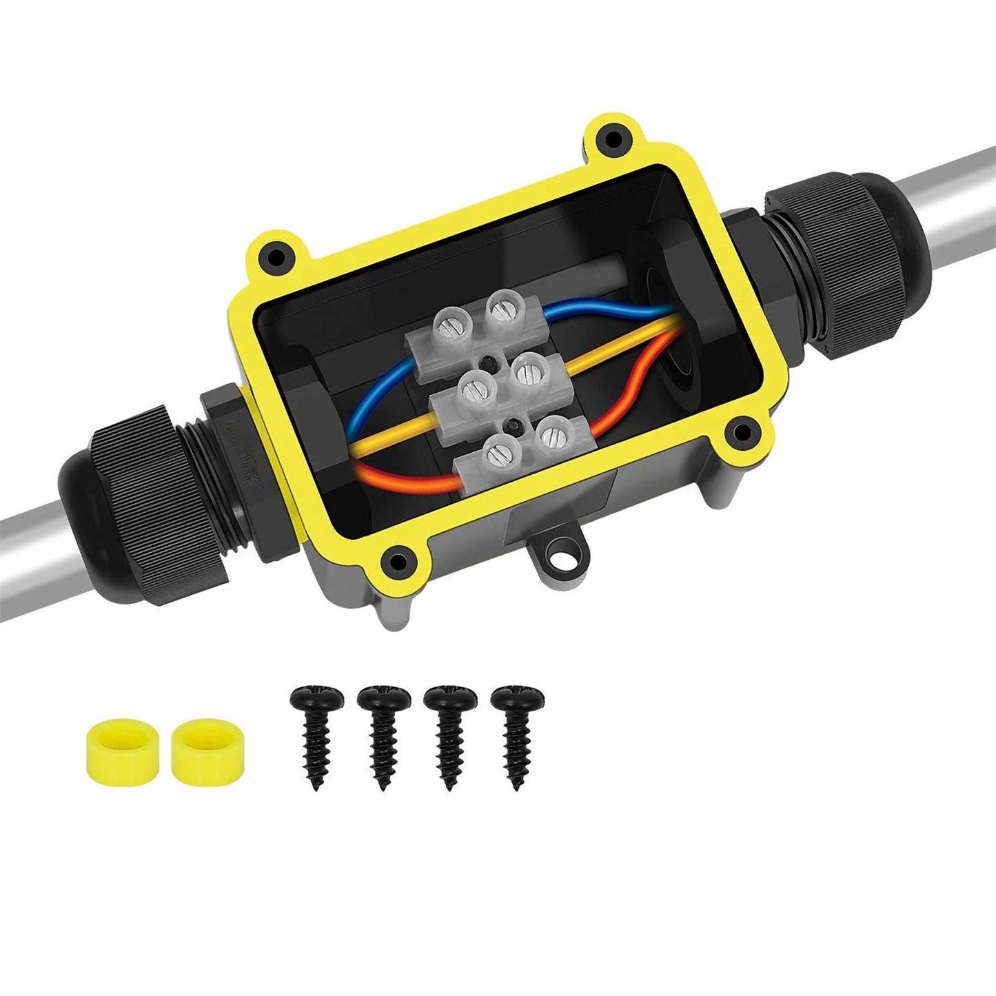 2 Way Outdoor Waterproof IP66 Electrical Cable Wire Connector Junction Box with Terminal 450V Junction Box for Led Light