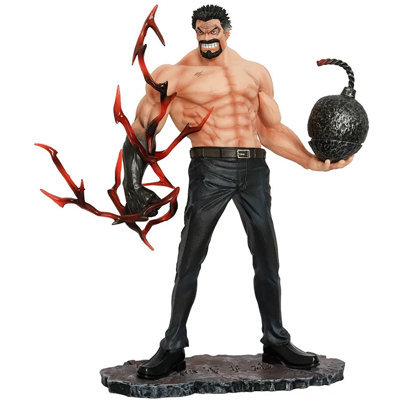 10inch One Piece Anime Figures Monkey D Garp Standing Posture Sculpture Scene