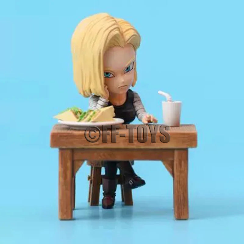 Dragon Ball Z Vegeta Goku Son Gohan Kuririn Android 8 Eating Action Figures