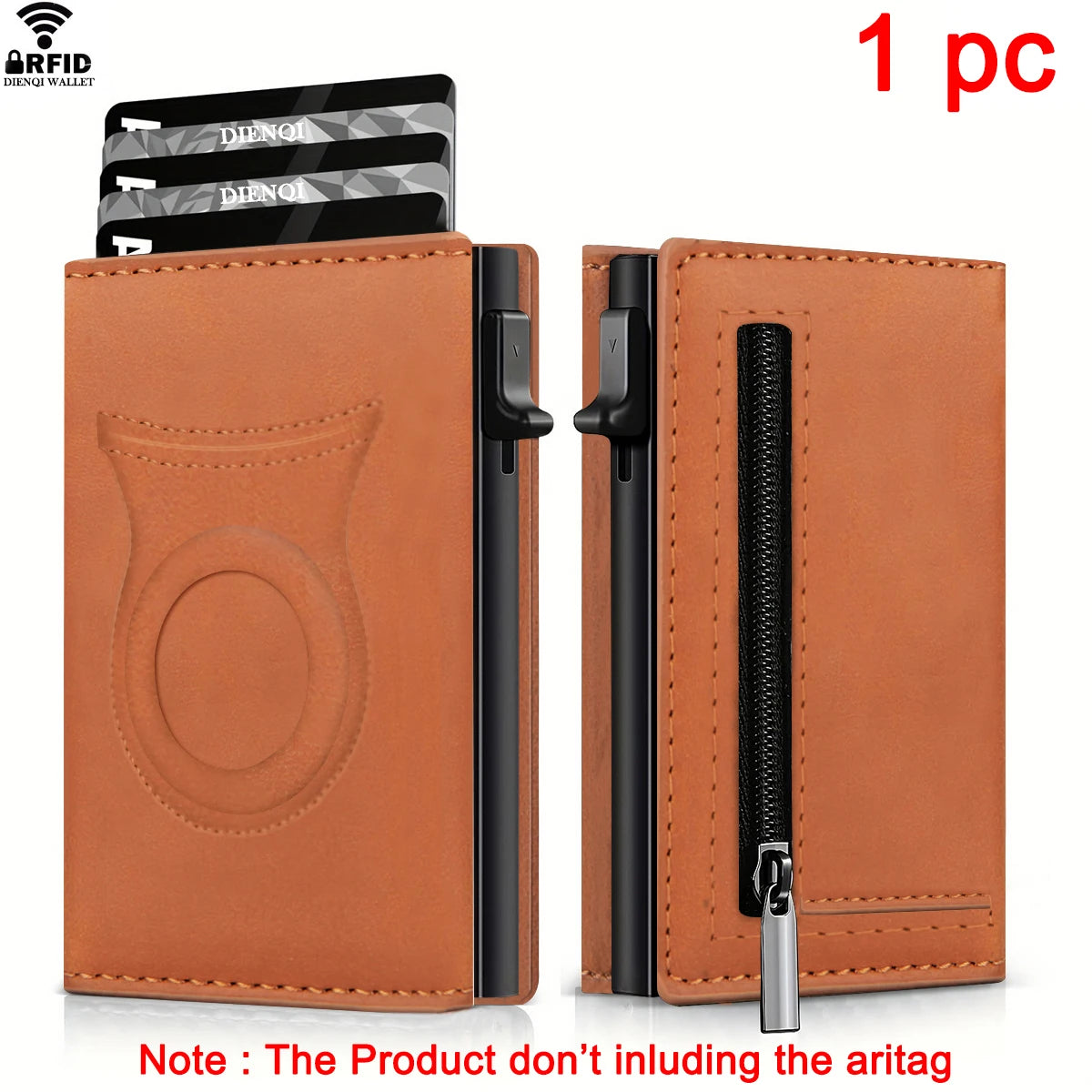 Anti-Theft Carbon Fiber Wallet Credit Card Holder Minimalist Coin Purse AirTag