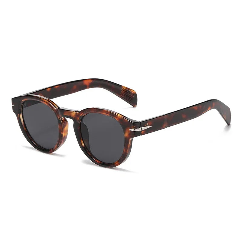 JNPCXI New Retro Round Punk Men Sunglasses Fashion Brand Designer Women Rivets Sun Glasses Shades UV400