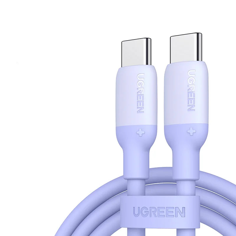 UGREEN 60W USB C To Type C Cable For iPhone 17 16 15 Fast Charging Cable For Macbook Xiaomi Samsung Liquid Silicone USB Cable