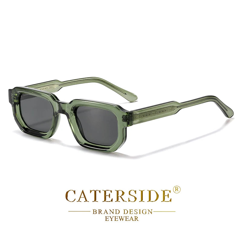 CATERSIDE Punk Men Sunglasses Small Frame Gradient Lens Hip Hop Style Sun Glasses for Summer Beach Party Ideal Choice for Gifts