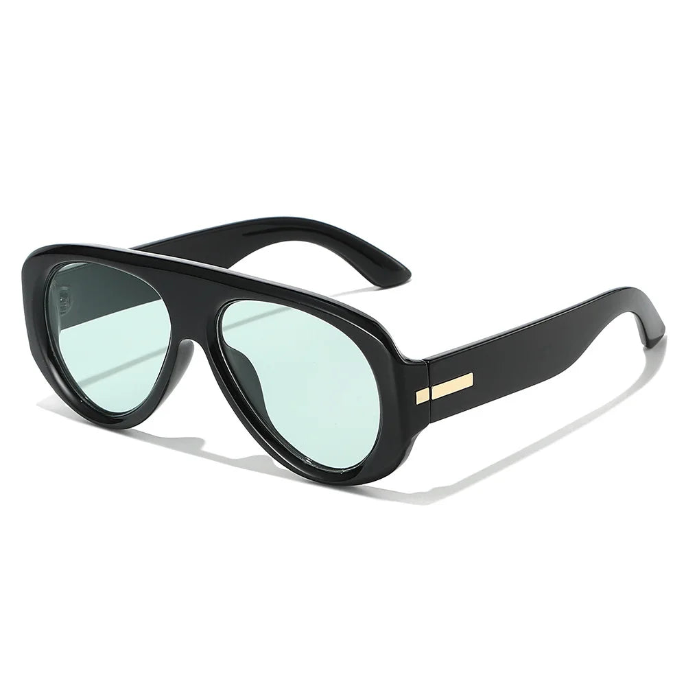 JNPCXI Vintage Luxury Designer Pilot Large Square Sunglasses Women Punk Men Sun Glasses Trending Ladies Oval Shades UV400