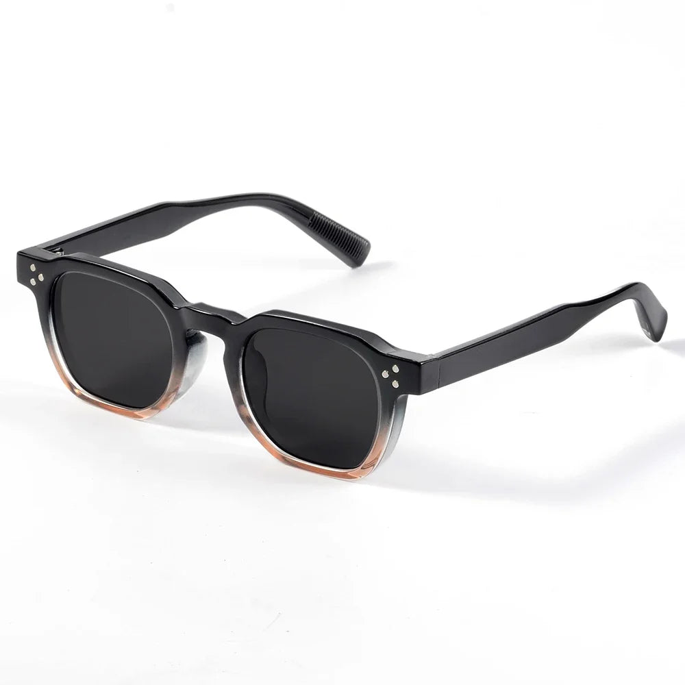 JNPCXI Square Rivets Sunglasses for Women Men Vintage Trend Trending Sun Glasses Ladies Beach Shades Male Female UV Protection