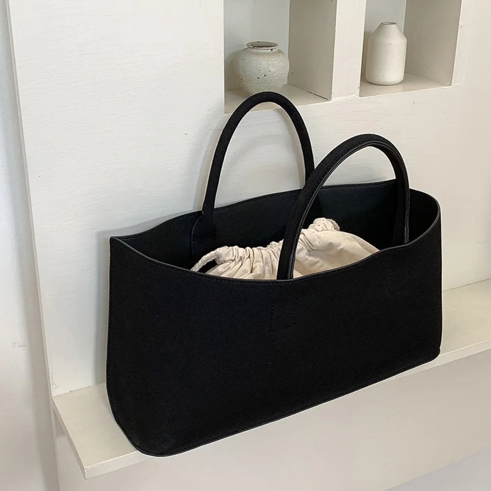 Women's Tote Bag Large Capacity Handbag with Multi-Pocket Suede Top Handle Bag