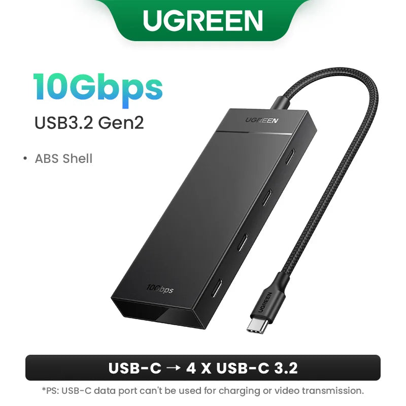 USB3.0 HUB 4 Ports USB-A Splitter Slim USB Expander Mouse Keyboard Flash Drive