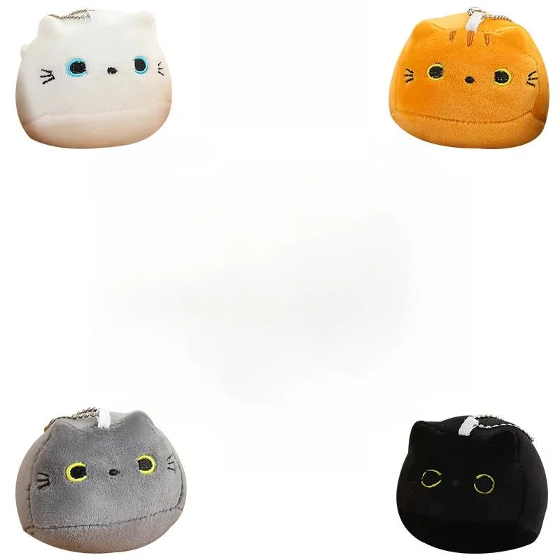 Kawaii Creative Oval Cat Plush Doll Four Baby Cat Pendants In A Big Mother Cat Body Combined Doll Super Soft Gift For Boys Girls