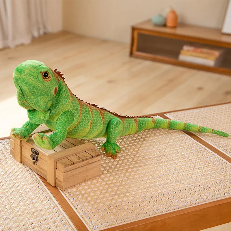 65/95cm Like Real Lizard Doll Plush Toy Stuffed Long Tail Green Wild Reptile Animal Plushie Peluche Boys Girls Birthday Gift