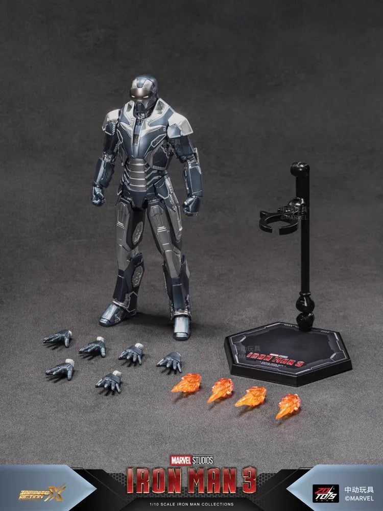 ZD Marvel Toys 1:10 Iron Man Mark40 MK40 Shotgun Tony Stark Armor Action Figure