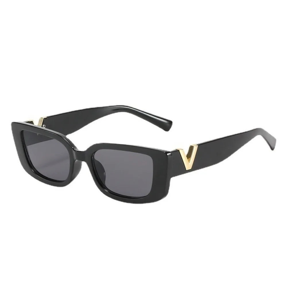 Women/Men Unisex with Fashion V-shaped Foots Outdoor Sunshade Square Sun Glasses