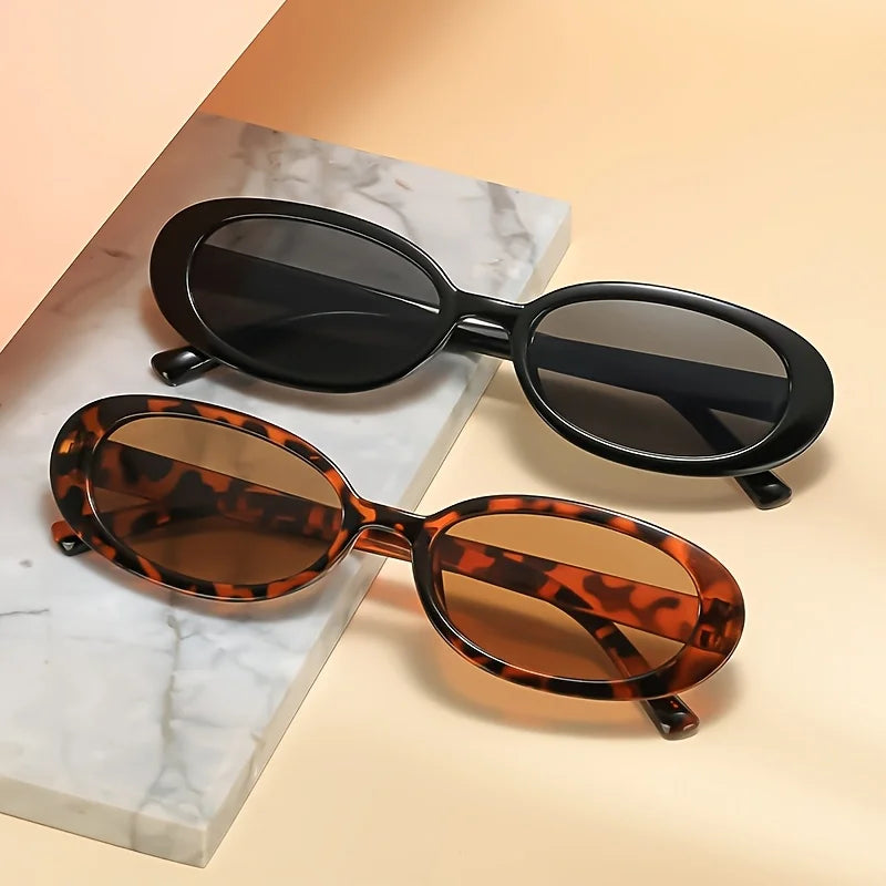 2pcs Unisex Fashion Glasses Retro Classic Casual Glasses Suitable for Gatherings Daily Leisure and Other Occasions