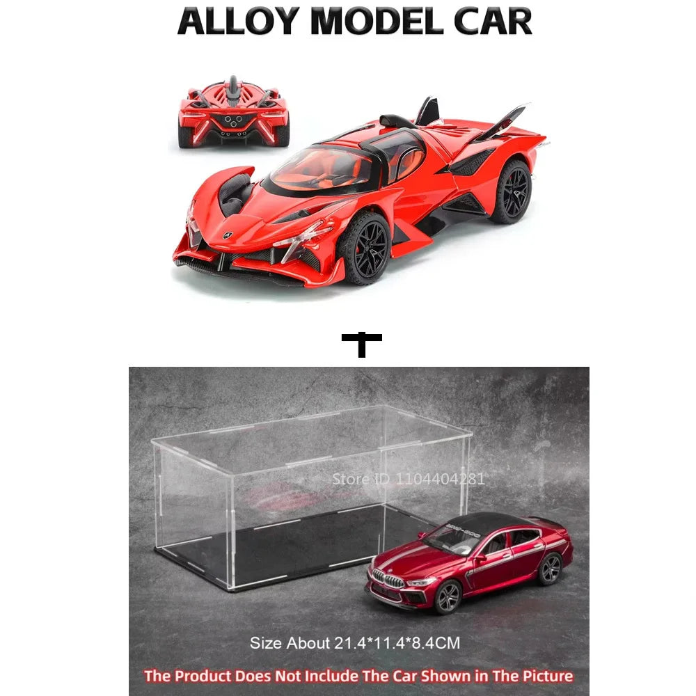 1/32 Apollo EVO Alloy Sports Car Model Metal Diecasts Simulated Interior Design Door Can Opend Vehicles Models Kids Gifts Series