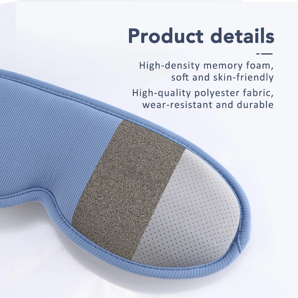 3D Cordless Eye Massager 5 Vibration 3 levels Adjustable Heating Sleep Mask for Office Travel Reduce Dark Circles Eye Fatigue