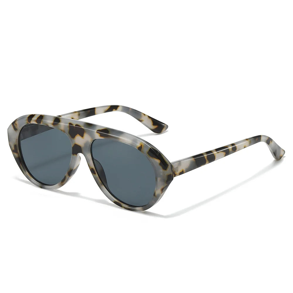 JNPCXI New Pilot Sunglasses Women Shades UV400 Fashion Gradient Men Punk Orange Gray Stripes Sun Glasses