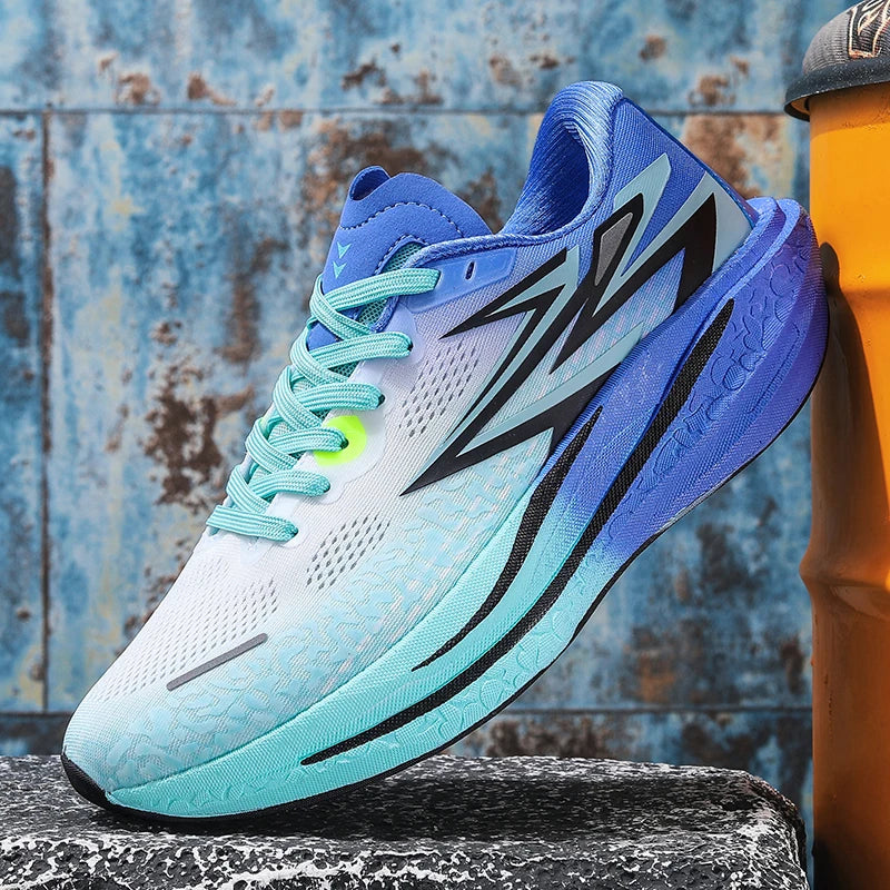 Men Running Shoes New Carbon Board Marathon Sports Shoes Breathable Lightweight Trend Women's Athletic Sneakers