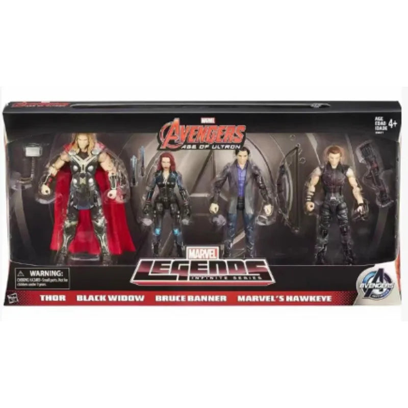 Original Hasbro MARVEL The Avengers THOR&BLACK WIDOW&BRUCE BANNER&HAWKEYE Anime Figure Model Collection Toy